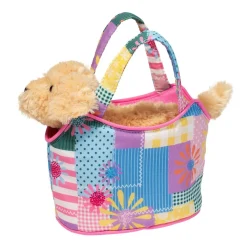 New Patchwork Floral Sassy Sak With Golden Retriever Sassy Pet Saks