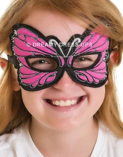 Online Pink Monarch Butterfly Fantasy Mask Dreamy Dress-Ups