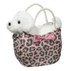 Hot Sweet Leopard Sassy Sak With White Dog Sassy Pet Saks
